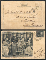 572 ARGENTINA: RARE DESTINATION: PC With View Of ""Ona Indian Women In Tierra Del Fuego"", Franked With 6c. Liberty And  - Sonstige & Ohne Zuordnung