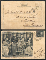 572 ARGENTINA: RARE DESTINATION: PC With View Of ""Ona Indian Women In Tierra Del Fuego"", Franked With 6c. Liberty And  - Other & Unclassified