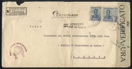 578 ARGENTINA: Registered Cover Sent By Red Cross Argentina From Buenos Aires To Switzerland On 17/AU/1918 Franked With  - Altri & Non Classificati