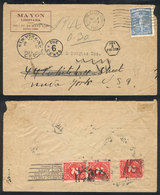 582 ARGENTINA: PERFIN ON COVER: Cover Sent To USA On 7/SE/1921, Franked With A 5c. Stamp With Perfin ""M Inside Triangle - Sonstige & Ohne Zuordnung