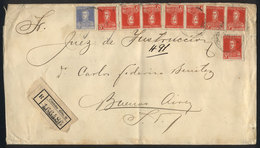 585 ARGENTINA: Registered Cover Sent From Córdoba To Buenos Aires On 16/MAR/1925 Franked With 60c. (San Martin W/o Perio - Sonstige & Ohne Zuordnung