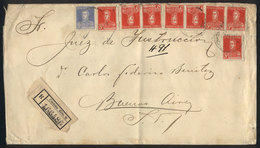 585 ARGENTINA: Registered Cover Sent From Córdoba To Buenos Aires On 16/MAR/1925 Franked With 60c. (San Martin W/o Perio - Altri & Non Classificati