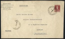 590 ARGENTINA: Front Of A Registered Cover Franked With 30c. San Martin W/o Period ALONE (GJ.605), Sent From Buenos Aire - Sonstige & Ohne Zuordnung