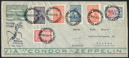 606 ARGENTINA: Cover Sent By ZEPPELIN To Germany On 27/OC/1932, Franked With 4 Different Stamps Of The First Airmail Iss - Sonstige & Ohne Zuordnung