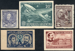 691 ARGENTINA: Lot Of 4 Trial Color Proofs + 1 SPECIMEN, Fine General Quality! - Lots & Serien