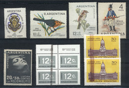 693 ARGENTINA: PRINTING VARIETIES: Stockcard With Nice Varieties, For Example Color Lines Or Shifted Colors, Very Attrac - Collections, Lots & Series