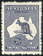 726 AUSTRALIA: Sc.4, 2½p. Dark Blue, VF Quality! - Other & Unclassified