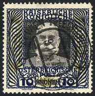 740 AUSTRIA: Sc.127, 1908/16 10Kr. Franz Josef, Used, Very Fine Quality! - Other & Unclassified