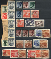 749 AUSTRIA: Lot Of Good Stamps, Almost All Used And Many On Fragments, Scott Catalog Value US$440+, Good Opportunity! - Other & Unclassified