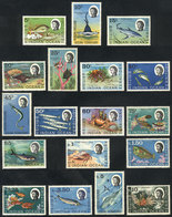 752 B.I.O.T.: Sc.16/33, 1968/73 Fish And Marine Fauna, Complete Set Of 18 Unmounted Values, Excellent Quality, Catalog V - British Indian Ocean Territory (BIOT)