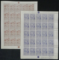 753 BELGIUM: Sc.79 + 81, Sheets Of 25, MNH, Excellent Quality! - Other & Unclassified