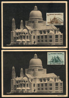 764 BELGIUM: BRUXELLES: Basilica, Architecture, 2 Maximum Cards Of 1938, VF Quality - Other & Unclassified