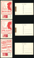 767 BELGIUM: 3 Maximum Cards Of DE/1945 With Advertising Stamps, VF Quality - Sonstige & Ohne Zuordnung