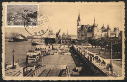 769 BELGIUM: ANTWERPEN/ANVERS: Pier And Steen, Boats And Ships, Maximum Card Of AU/1953, VF - Andere & Zonder Classificatie