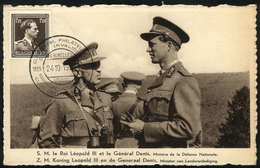 776 BELGIUM: King Leopold III With General Denis, Maximum Card Of OC/1954, VF Quality - Andere & Zonder Classificatie