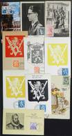 785 BELGIUM: 10 Maximum Cards Of 1941/61, Varied Topics: Architecture, Royalty, Famous Persons, Coats Of Arms, Etc., Fin - Autres & Non Classés