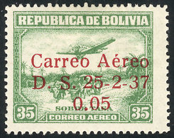 823 BOLIVIA: Sc.C52a, With ""Carreo"" Variety, VF Quality!" - Bolivië