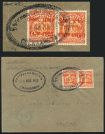 830 BOLIVIA: 14/AU/1925 Cochabamba - La Paz First Airmail (Mü.7), Cover Franked With 2 Stamps With Special Overprint For - Bolivien