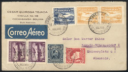 844 BOLIVIA: 16/SE/1930 Cochabamba - Germany, Cover Carried On 5th Flight To Rio De Janeiro, VF Quality! - Bolivie