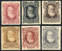 864 BRAZIL: Sc.71 + 73/77, 1878/9 High Values Of The Set, Mint Original Gum, VF Quality, Rare! Catalog Value US$825. - Other & Unclassified
