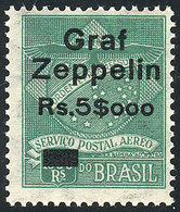 871 BRAZIL: Sc.4CL6, 1930 5,000R On 1,300R. Green, MNH, As Fresh And Perfect As The Day It Was Printed, Superb, Catalog  - Luftpost