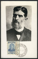 881 BRAZIL: President Prudente De MORAIS, Maximum Card Of JUN/1942, The Stamp With Light Staining On Perforations - Cartoline Maximum
