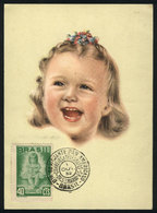 888 BRAZIL: Small Girl, Topic Children, Maximum Card Of AU/1952, VF Quality - Maximumkaarten