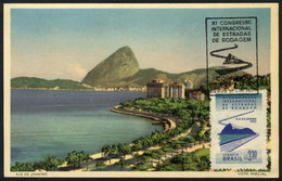 903 BRAZIL: RIO DE JANEIRO: Sugarloaf Mountain, Maximum Card Of SE/1959, With Special Postmark Topic Roads, VF - Maximumkaarten