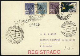 914 BRAZIL: Card Flown By ZEPPELIN, Sent From Rio De Janeiro To Germany On 6/JUN/1935, VF Quality! - Other & Unclassified
