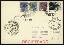 914 BRAZIL: Card Flown By ZEPPELIN, Sent From Rio De Janeiro To Germany On 6/JUN/1935, VF Quality! - Altri & Non Classificati