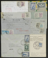 929 BRAZIL: 9 Covers Or Cards Sent To Argentina Between 1941 And 1945, ALL CENSORED, Fine General Quality (some With Min - Altri & Non Classificati