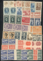 942 BRAZIL: Large Number Of Stamps In Mint Blocks Of 4 (most MNH, Some Lightly Hinged), Issued Between Circa 1922 And 19 - Altri & Non Classificati