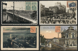 952 BRAZIL: Lot Of 4 Old PCs, Nice Views Of Recife, Sao Paulo And Porto Alegre, Fine To VF Quality - Other & Unclassified