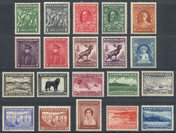 980 CANADA: Sc.183/199 + 208/210, 1932/7 Animals, Ships Etc., Complete Set Of 20 Values, Mint Lightly Hinged, VF Quality - 1908-1947