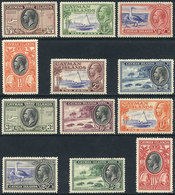 999 CAYMAN ISLANDS: Sc.85/96, 1935/6 Turtles, Birds, Ships, Maps Etc., Complete Set Of 12 Values, Mint Lightly Hinged, V - Cayman (Isole)