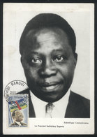 1003 CENTRAL AFRICAN REPUBLIC: President Barthélémy Boganda, Maximum Card Of DE/1960, VF Quality - Central African Republic