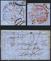 1051 CHILE: Entire Letter Posted From Valparaiso To Liverpool On 30/AP/1858 Via British Mail, The Long Content Is Writte - Chile
