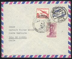 1066 CHILE: 8/AP/1967 First Flight To Easter Island (Santiago - Rapa Nui), VF Quality! - Chili