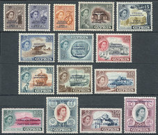 1091 CYPRUS: Sc.183/197, 1960 Complete Set Of 15 Overprinted Values, Mint Lightly Hinged, VF Quality, Catalog Value US$1 - Autres & Non Classés
