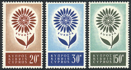 1095 CYPRUS: Sc.244/246, 1964 Topic Europa, Complete Set Of 3 Unmounted Values, Excellent Quality, Catalog Value US$35.7 - Autres & Non Classés