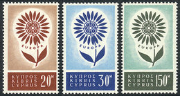 1095 CYPRUS: Sc.244/246, 1964 Topic Europa, Complete Set Of 3 Unmounted Values, Excellent Quality, Catalog Value US$35.7 - Sonstige & Ohne Zuordnung