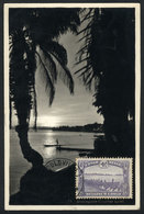 1117 BELGIAN CONGO: Maximum Card Of 30/DE/1936: Canoes, Palm Trees, VF Quality - Sonstige & Ohne Zuordnung