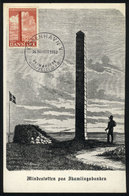 1154 DENMARK: Maximum Card Of 26/MAR/1953: Memorial Of Skamlingsbanken, With First Day Postmark, VF Quality - Maximumkaarten