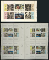 1170 DUBAI: Paintings By Omar Khayyam, Sheet Containing 4 Sets, MNH, Folded Into 4 Along The Perforations, VF Quality! - Dubai