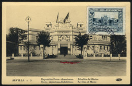 1194 SPAIN: SEVILLA: Ibero-American Expo, Pavilion Of Mexico, Maximum Card Of 12/OC/1930, With Special Pmk, VF Quality - Cartoline Maximum