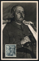 1218 SPAIN: General FRANCO, Maximum Card Of OC/1952, With Special Pmk ""Congress Of War Veterans"", VF Quality" - Maximum Cards