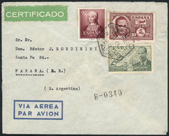 1233 SPAIN: Cover With Good Postage Of 12.90 Pts. Sent From Madrid To Argentina On 14/AU/1953, Minor Defects On Reverse, - Other & Unclassified