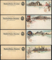 1241 UNITED STATES: 4 Postal Cards Of 1c. Illustrated With Color Views Of The World's Columbian Exposition, Excellent Qu - Sonstige & Ohne Zuordnung
