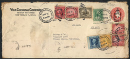 1248 UNITED STATES: Airmail Cover Sent From New York To Argentina On 15/AP/1933 With Nice Franking Of $1.10, Very Colorf - Poststempel