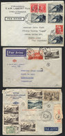 1277 FRANCE: 3 Airmail Covers Sent To Argentina Between 1949 And 1950, Very Handsome. - Other & Unclassified